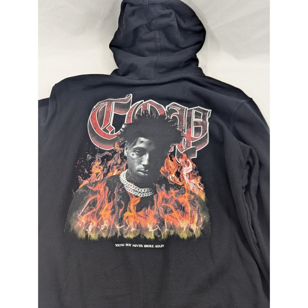 Young Boy Never Broke Again Sweatshirt Pullover Hoodie Black Large Streetwear‎